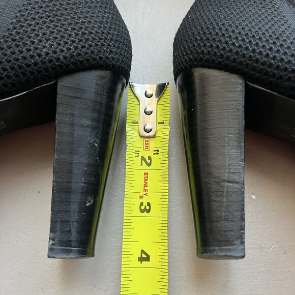 Charles by Charles David Black Stretch Knit Mid Calf Heeled Boots Women 8.5 - Picture 10 of 16